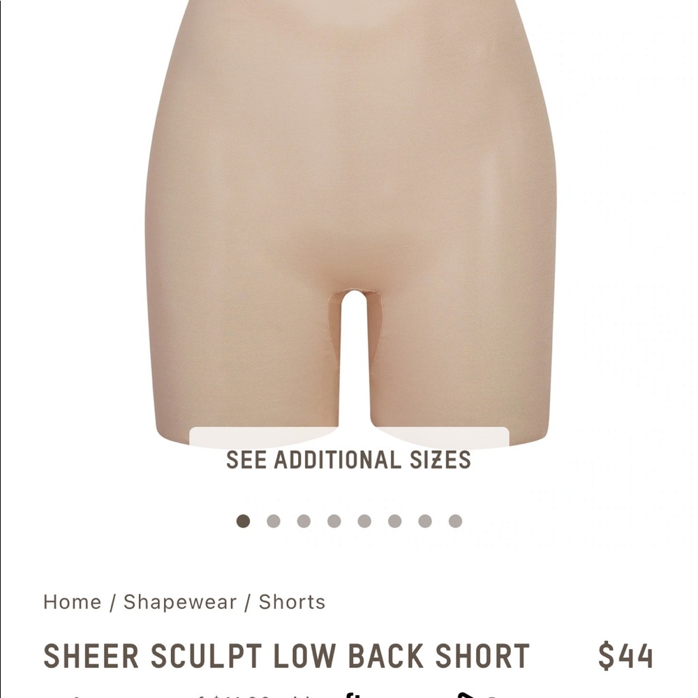 SKIMS sheer sculpt low back short